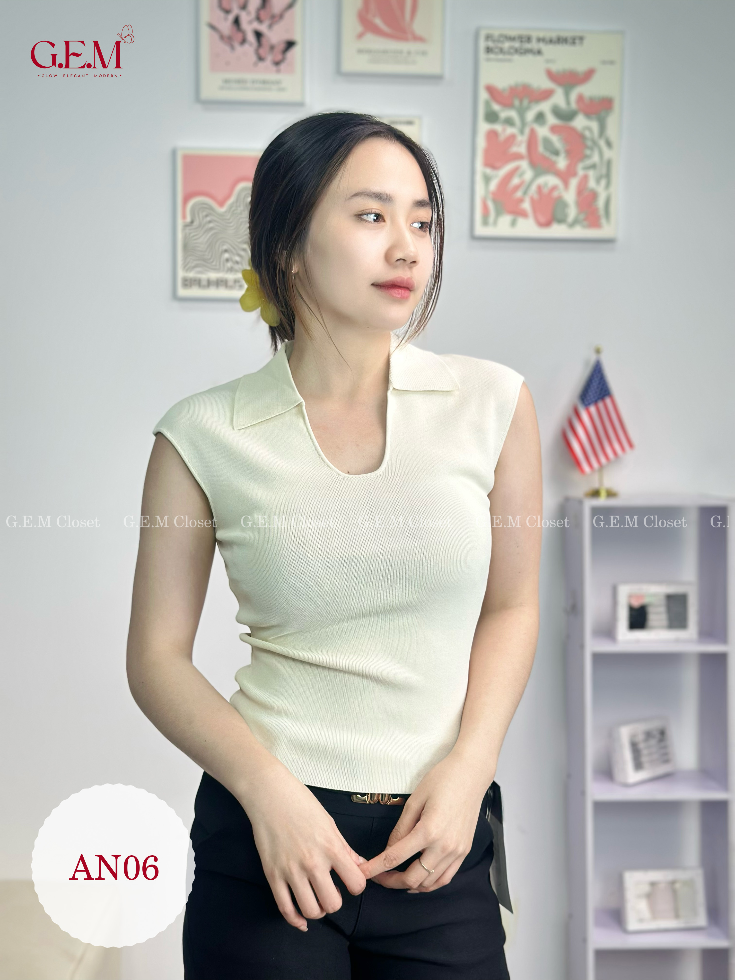 Quần jean ống loe cạp cao