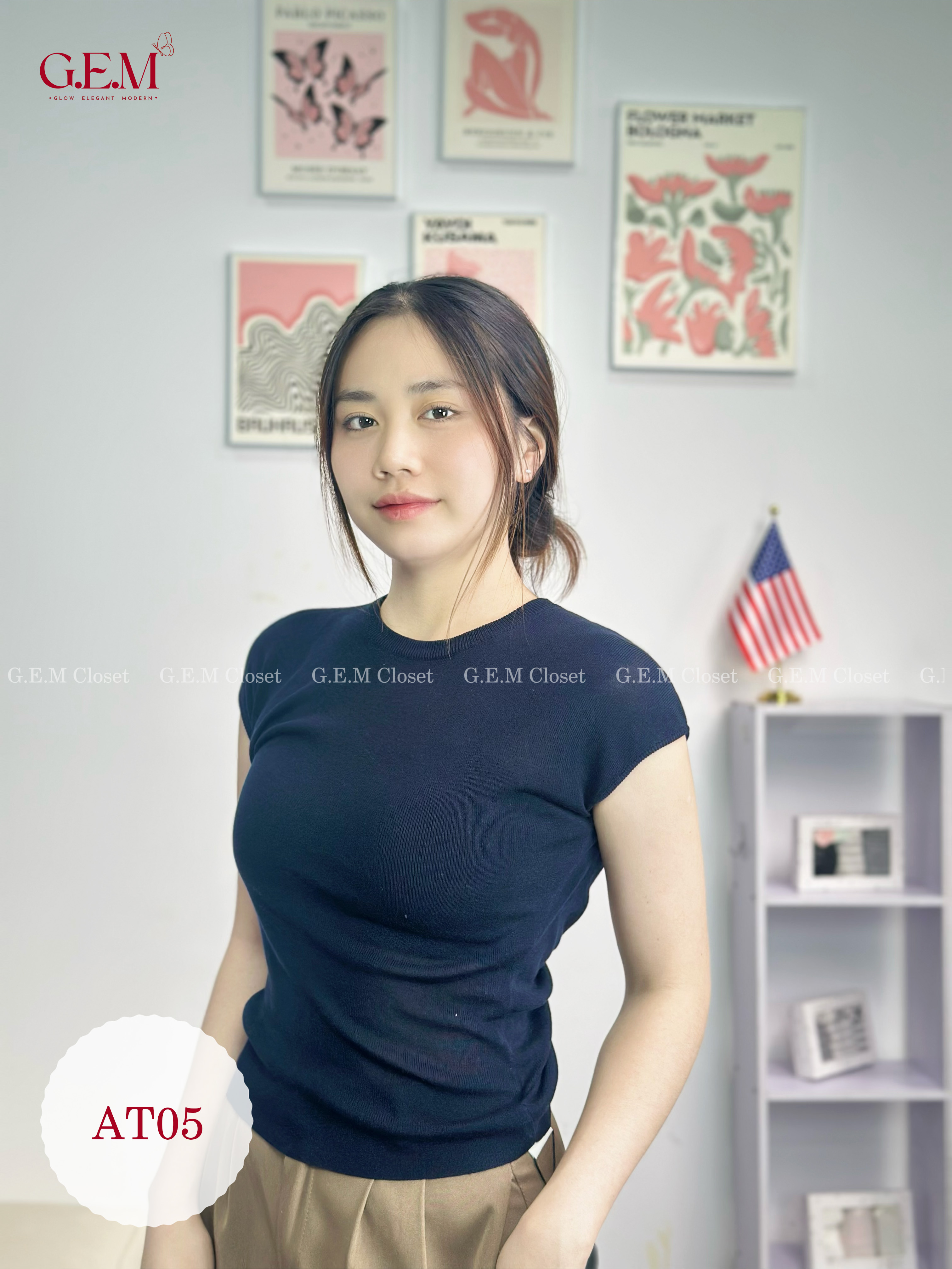 Quần jean ống loe cạp cao