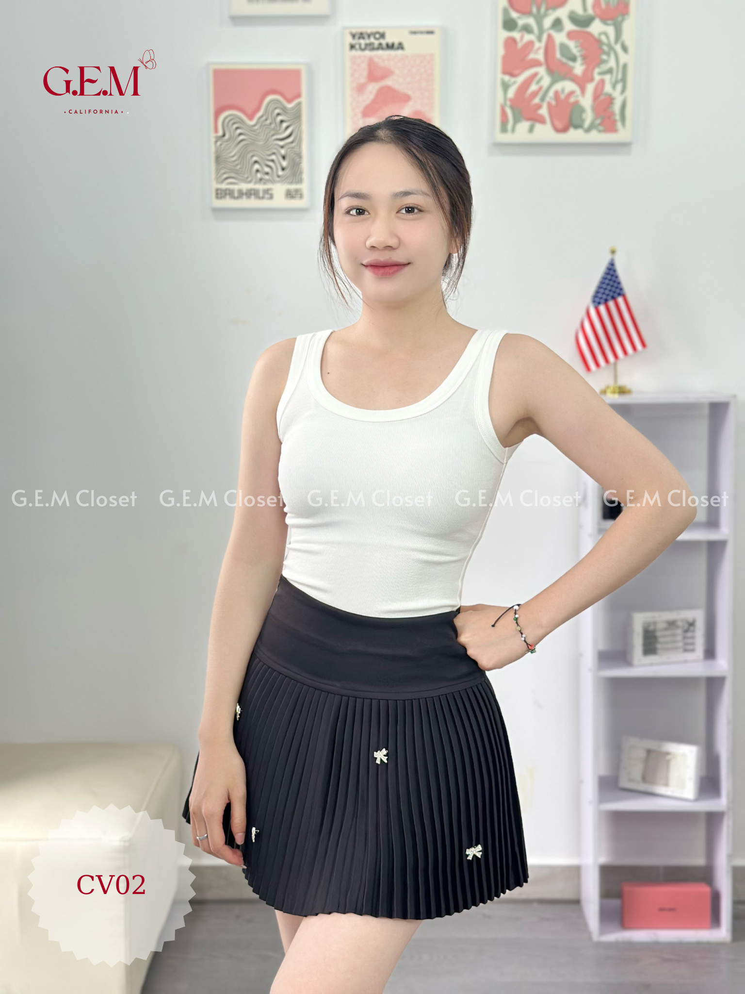 Quần jean ống loe cạp cao